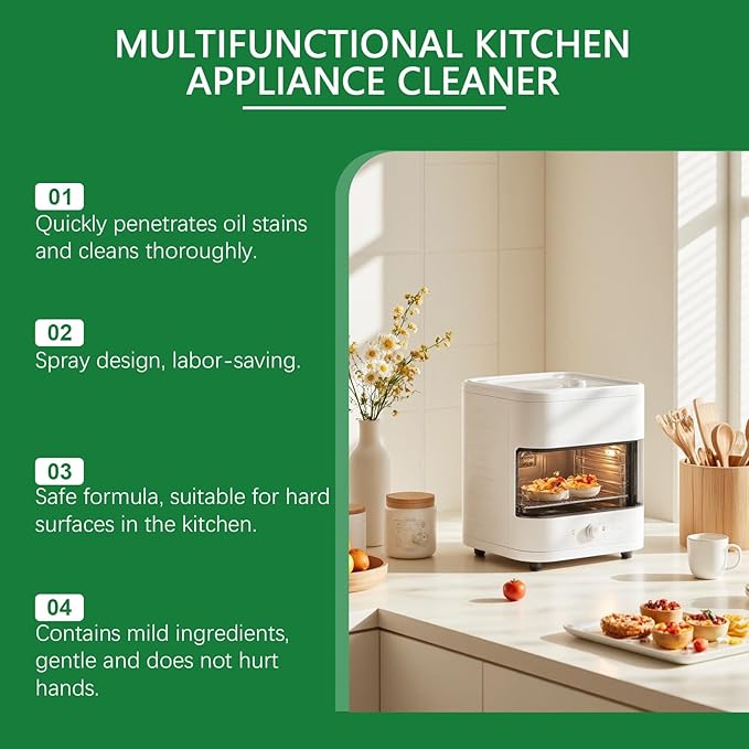 Multifunctional Kitchen Appliance Cleaner, Natural Kitchen Cleaner Spray, Keep the Surface Clean and Bright, Easy to Use, 120ml/4oz (2Pcs)