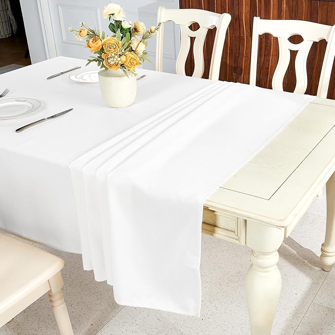 IVAPUPU Textured Linen Table Cloth for Rectangle Table - Waterproof Fabric Tablecloth Rectangular Wrinkle Free Wipeable Dining Cover for Wedding/Birthday/Party Decor, 52 x 70 Inch