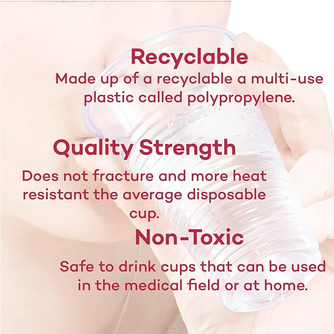 Dealmed Professional 3 oz. Disposable Plastic Cups - 100% Recyclable for Healthcare, Dental, Veterinary & Food Service Use (Case of 2500)