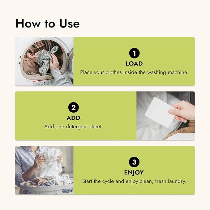 Hauss-Biodegradable Detergent Sheets - 80 loads - Tackles Tough Stains & Odors, Plant Formula, No Animal Testing, Plastic and Toxic Free, Lasting Fragrance, 40 sheets