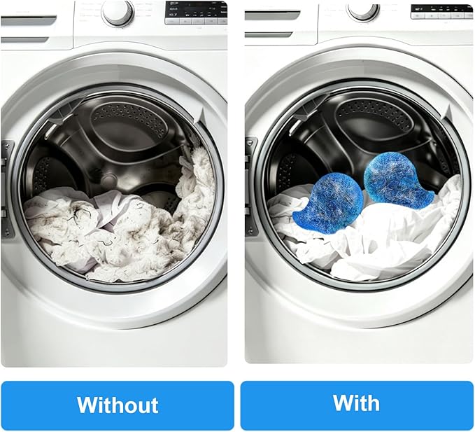 Pet Hair Remover for Laundry, 6 PCS Reusable Laundry Fish Pet Hair Catcher, Blue Lint Remover Traps for Washer and Dryer, Gentle on Clothes, Cat & Dog Hair Removal for All Fabrics