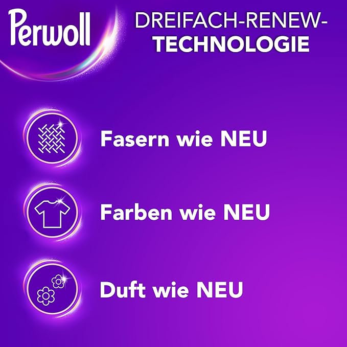 Perwoll Caps Black Detergent (19 Washes) | All-in-1 Detergent | Caps Gently Clean and Renew Colors & Fibers | For All Dark Textiles | With Triple-Renew Technology