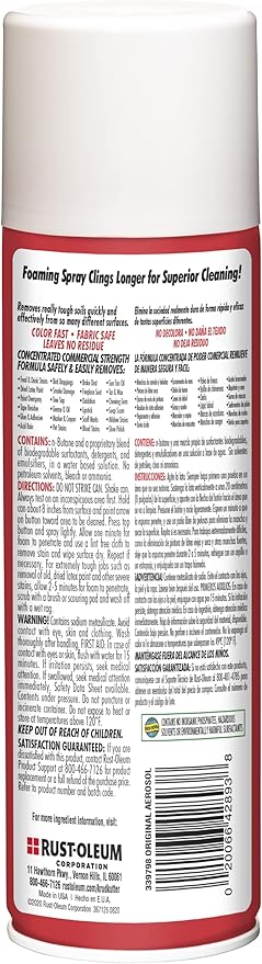 Krud Kutter Original Cleaner Degreaser Aerosol, 20 oz, Heavy Duty Spray for Grease, Oil and Tough Stains, All Purpose Multi Surface Cleaner for Kitchen, Garage, Tools and Equipment
