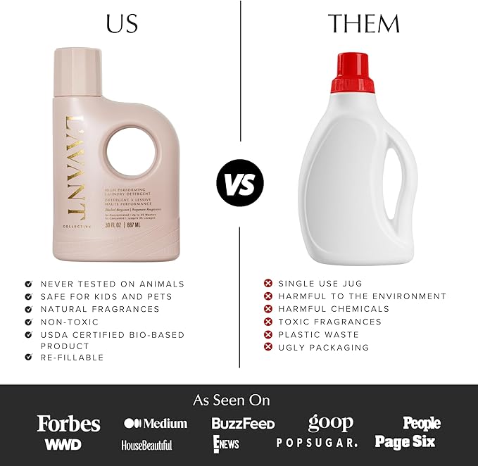 L'AVANT Collective Luxury Laundry Detergent | Blushed Bergamot | Natural Non-Toxic Liquid Laundry Soap with Enzymes | Plant-Based, HE Compatible, Protects Colors | 30 oz