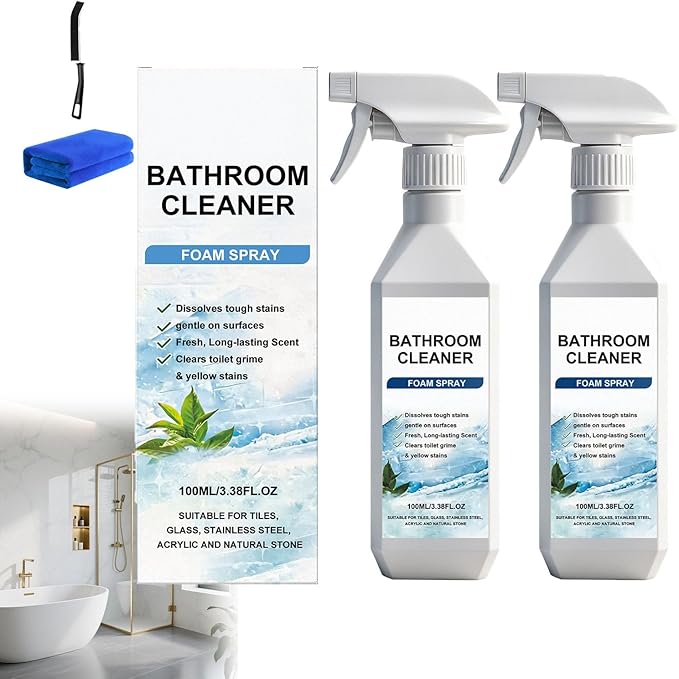 Scale Remover Bathroom Cleaner, Multi-purpose Bathroom Cleaner Foam Spray, Scale Remover Bathrooms Cleaner Foam Spray (2pcs)
