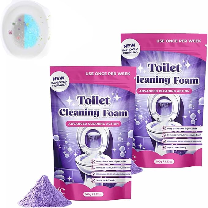 2026 New Toilet Cleaner, Toilet Cleaning Foam, Foam For Sparkling Clean, Touch Free Foaming Cleaning Powder (2)
