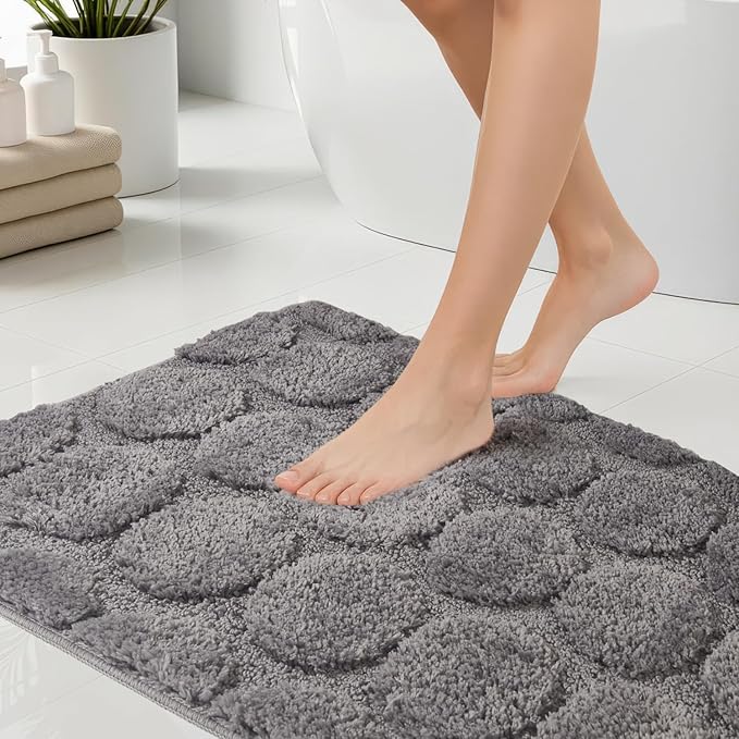 Bath Rugs Set 3 Pieces Bathroom Mat Soft Absorbent Plush Shaggy Soft Floor Non Slip Shower Bath Tub Machine Washable