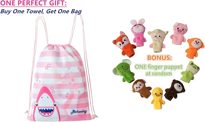 Hooded Bath Towel for Kids Extra Soft Absorbent Bath Poncho for 1-5 Years Premium Cotton