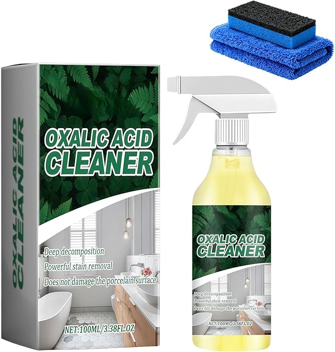 Lanenow Oxalic Acid Cleaner Spray for Bathroom Cleaning, Multi Surface Spray for Toilet, Bathtub, Porcelain and Tile (1pcs)