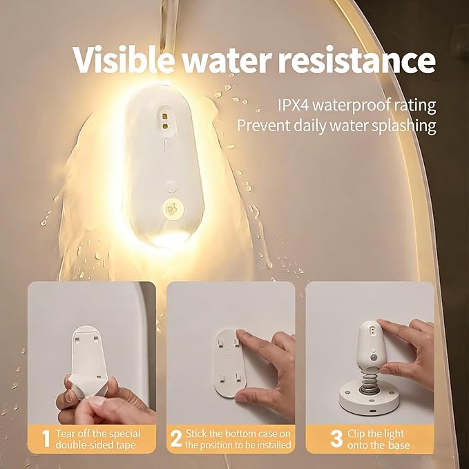 Self Cleaning UV Toilet Sanitizer Light, Light for Toilet, Motion-Activated, Smart Toilets Seat Odor, Easy Tool-Free Installation for Elderly & Pet, 2 Free Hygiene Toilets Seat Lifters (1PCS)