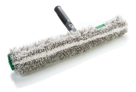 Unger Commercial ErgoTec® Ninja Washer Complete, 18", Green/Black, Case of 5 – High-Performance Microfiber Sleeve with Swivel T-Bar for Streak-Free Window Cleaning, NA450