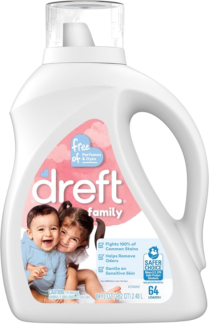 Dreft Liquid Laundry Baby Detergent Unscented 92 fl oz 64 loads (Pack of 2)
