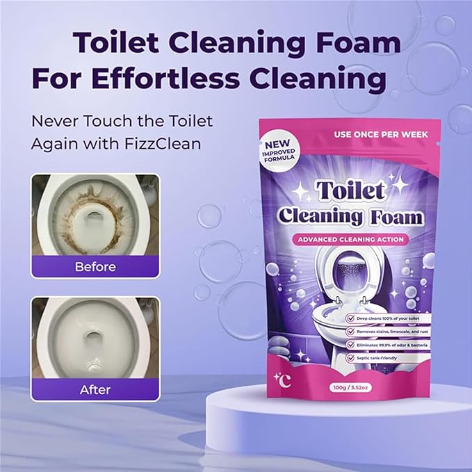 2026 New Toilet Cleaner, Toilet Cleaning Foam, Foam For Sparkling Clean, Touch Free Foaming Cleaning Powder (2)