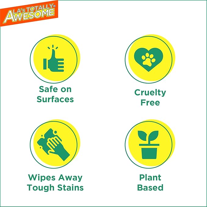 La's Totally Awesome Daily Shower Cleaner Spray, For Showers, Tubs and more, Plant-Derived Formula, 32 Fl Oz (Pack of 6)