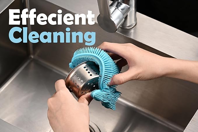 Fox Run Silicone Whale Dish Scrubber, 6" Multipurpose Kitchen Cleaning Brush