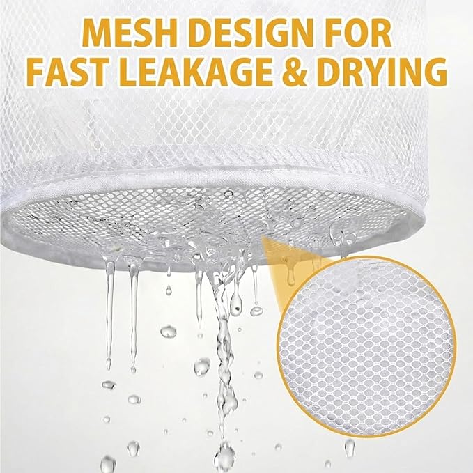 2PC Bath Toy Storage Organizer, Extra Large Mesh Net for Bathtub Toys Quick Dry Shower Toy Holder with Strong Suction Cups Multi-Use Basket for Bathroom Wall Tub and Poolside