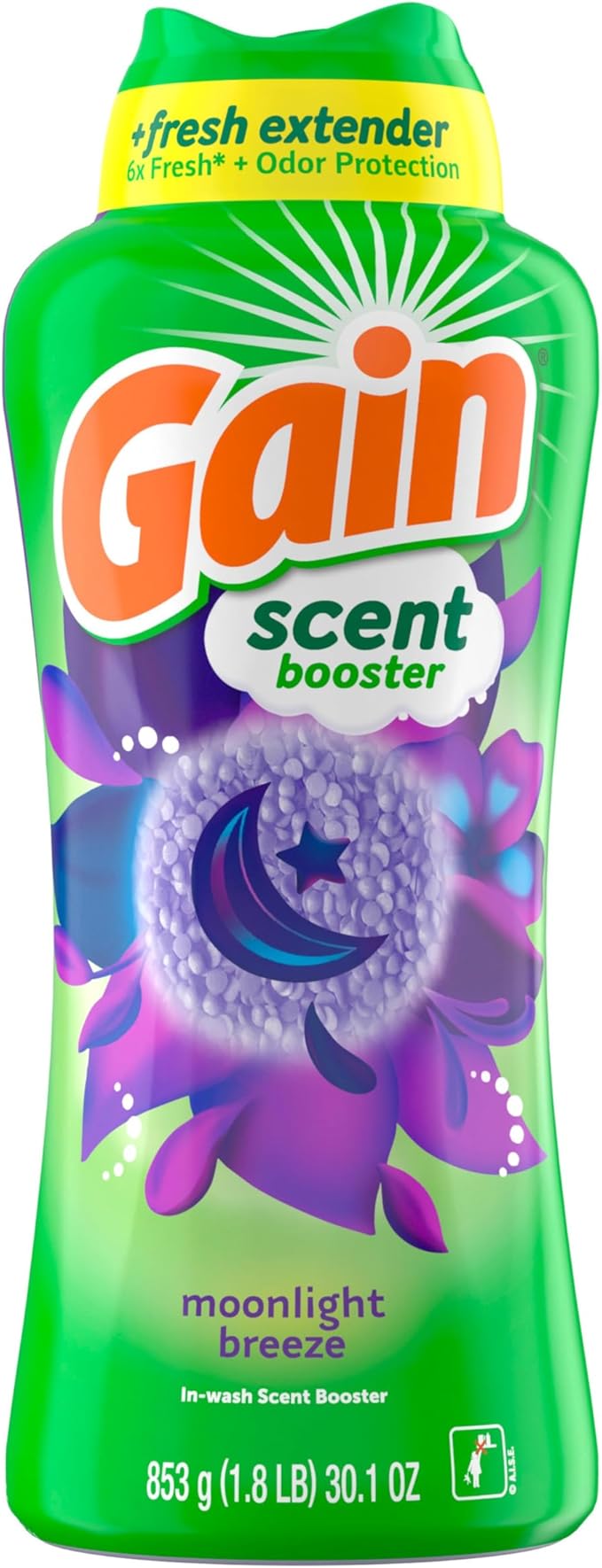 Gain In-Wash Laundry Scent Booster, Moonlight Breeze Scent, 30.1 OZ, Fresh Extender + Odor Protection