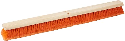SPARTA Flo-Pac Flagged Sweep Floor Broom for Cleaning, 36 Inches, Orange