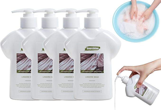 Lingerie Detergent - Double Concentrated, Lady Scented, Delicate Underwear Cleaning Liquid - 10.14 Fl Oz (4, jasmine)