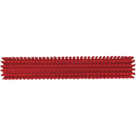 Vikan 70624 Brush,Wall/Floor Scrub,Stiff,19",PP/PBT,Red