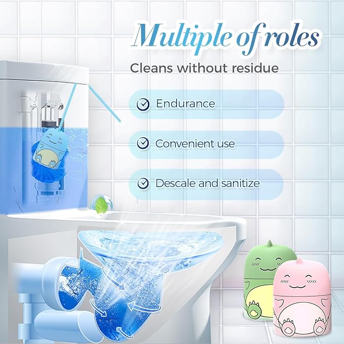 Toilet Bowl Cleaner Bottle, Automatic Bathroom Toilet Tank Cleaner with Ocean Scent,One bottle lasts for 90 days (3, MIX C)