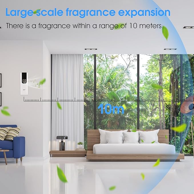 Air Freshener Spray Automatic Fragrance Dispenser Compatible with Glade and Airwick Refill Can 5.51"x 2.6", Free Standing/Wall Mounted Auto Air Freshener Holder for Home and Bathroom 296