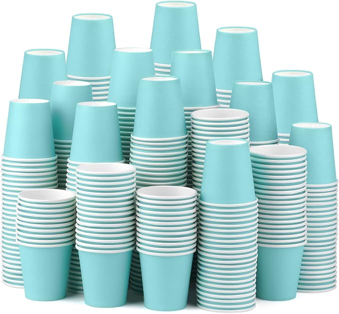 200 Pack 3 oz Paper Cups, Bathroom Cups Disposable, Moushwash Cups for Snack Water, Juice, Candy Ideal for Party Bathroom and Office(Blue)