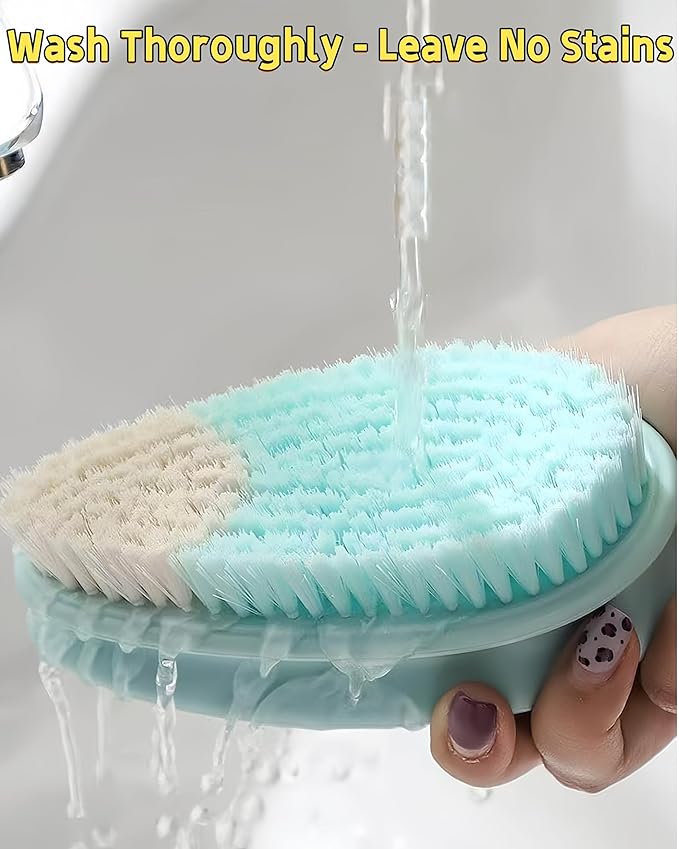 2 Pack Soft Bristle Cleaning Scrub Brush Laundry Brush Scrubber Brush for Clothes, Carpet and Fabric Stain Removal, Scrubbing Brush with Ergonomic Handle (White)