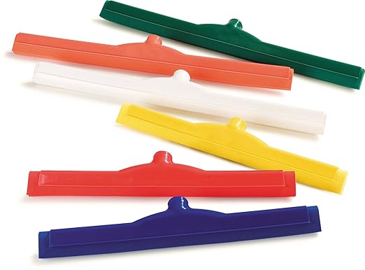 SPARTA 4156705 Plastic Floor Squeegee, Shower Squeegee With Double Foam For Window, Glass, Shower Door, Floor, Windshield, 18 Inches, Red, (Pack of 6)