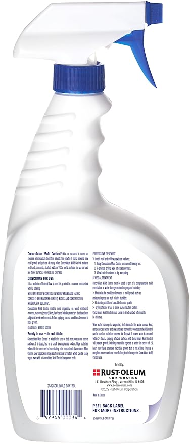 Concrobium Mold Control, 32 oz Spray – Eliminates & Prevents Mold – EPA-Registered, Bleach-Free, Odorless, VOC-Free