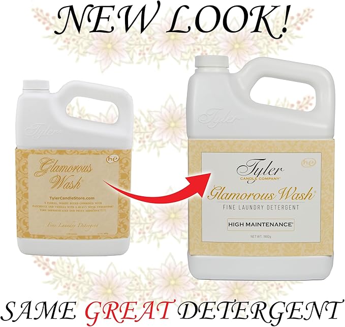 Tyler Glamorous Wash High Maintenance Fine Laundry Detergent with Stain Remover Pen and Dryer Sachets - Liquid Detergent Designed for Clothing - Hand & Machine - 128oz (1 Gal.) (High Maintenance)
