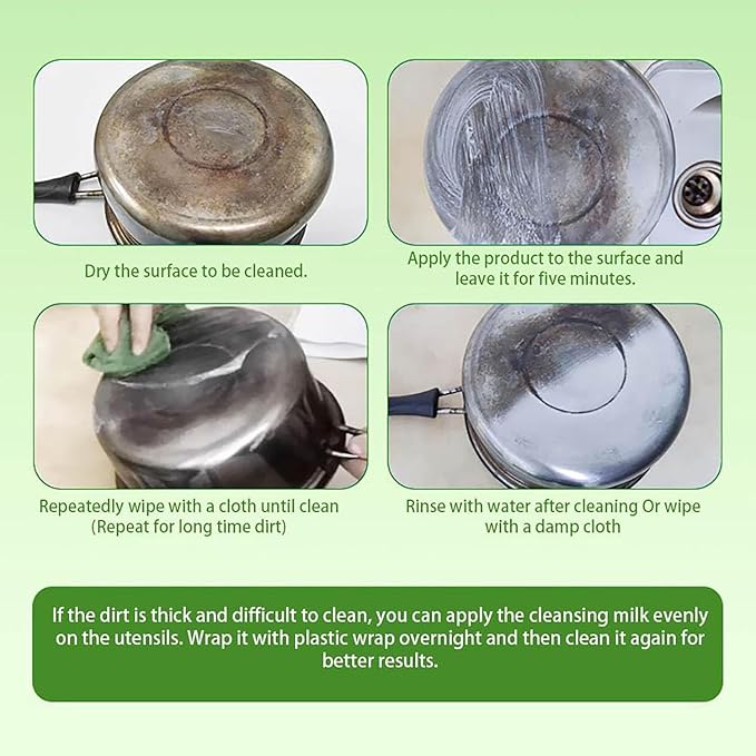Powerful Multifunctional Cleaner, Multipurpose Concentrate Cleaner, Multi-Scene Household Strong Decontamination Cleaning Milk, Effectively Remove Stains and Dirt On Various Surfaces