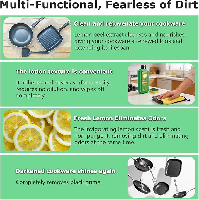 2PCS Cleaning Milk House Cleaner, New Multifunctional Concentrated Cleansing Lotion,300 ML Effective Cleaning Milk for Household Kitchen With 2 Sponges And Towels, to Heavy Oil Stains