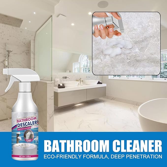 Bathroom Descaler Stubborn Stains Cleaner, Bathroom Descaler Cleaner, Bathroom Descaler Foam Cleaner, Jue Fish Bathroom Descaler, All Purpose Rinse Cleaning Foam for Bathroom (1Pcs)