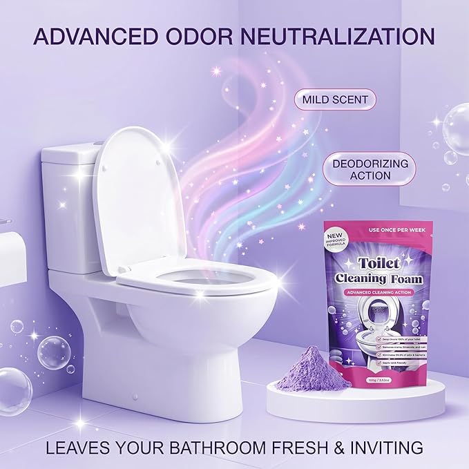 Fizz Clean Toilet Bowl Cleaner, Insta-Action Fizzclean Foam for Sparkling Clean Toilet with Zero Effort, for Busy Families and Homeowners Looking Deep Cleaning (2)