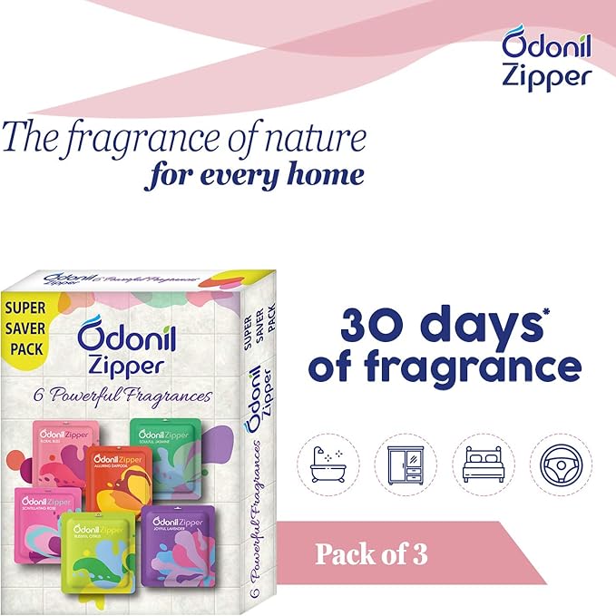 Odonil Air Freshener Zipper, 10g (Pack of 3)