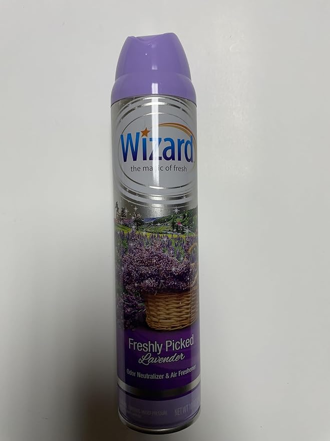 Wizard The Magic of Fresh | Odor Neutralizer & Air Freshener - 10 Oz. Freshly picked lavender (Pack of 4) (Packaging May Vary)