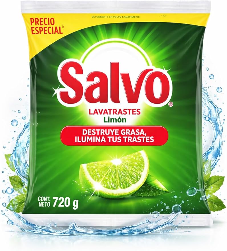 Dishwashing Powder Lemon Fresh, Powerful Grease Cleaning Formula, Kitchen Cleaning Detergent, 720g