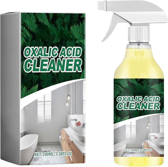 3.38 Fl.oz Oxalic Acid Cleaner Spray,Oxalic Acid Powder for Cleaning, for Toilet Bathroom, and Kitchen Floor Countertop, Multi-purpose (1PCS)