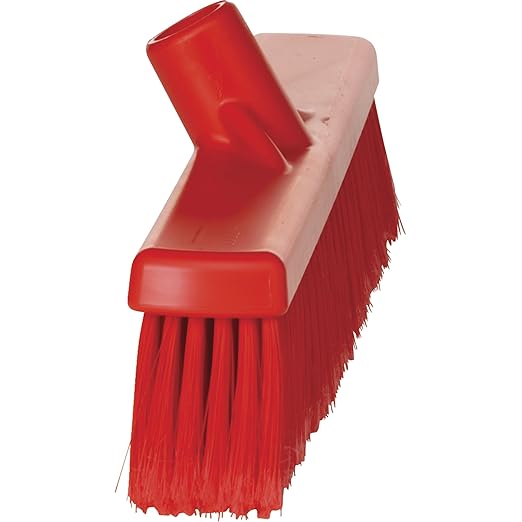 Vikan 31784 Broom,Push,Soft-Split,16.5",PP/SS,Red
