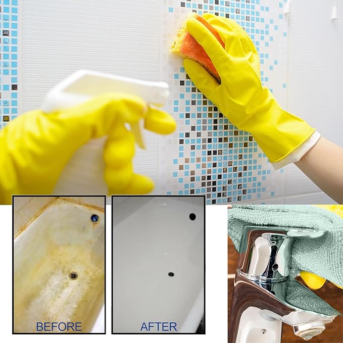 2025 Bathroom Descaler Foam Cleaner Spray, Stubborn Stains Cleaner, All-Purpose Rinse Cleaning Foam for Toilet, Bath, Shower, Glass, and Sink (2Pcs)