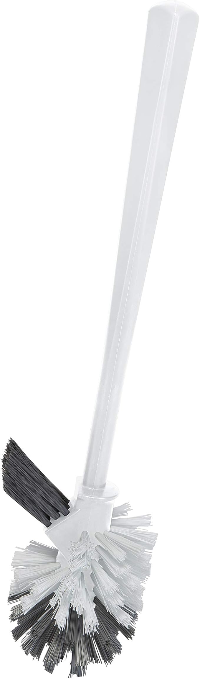 Bath Bliss Self Closing Lid Toilet Brush with Rim Scrubber | Dimensions: 5. 9" x 5. 3" x 15. 4" | Self Closing | 360 Degree Bristle | Bathroom Cleaning | Separate Rim Scrubber | White