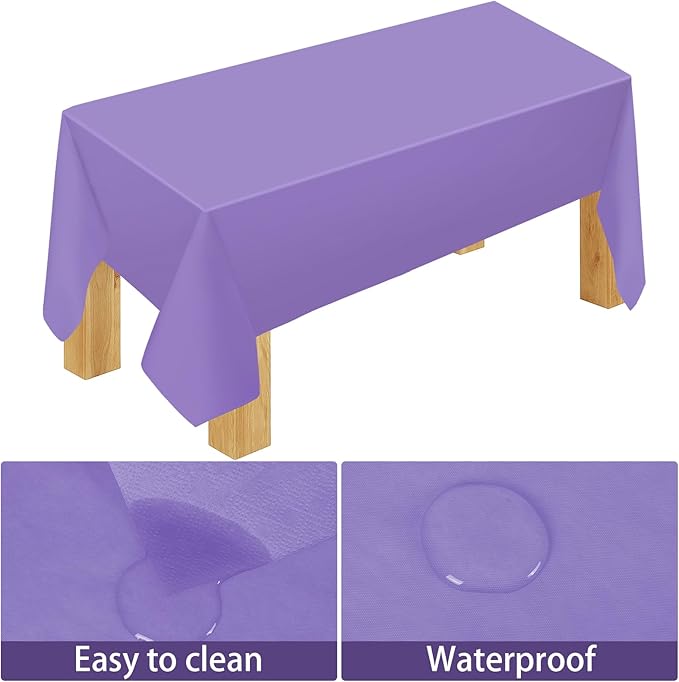 229PCS Purple Party Supplies Set Paper Disposable Plates Cups Plastic Spoons Forks Knives Purple Napkins for 30 Guests Disposable Party Dinnerware Sets for Wedding Birthday Parties