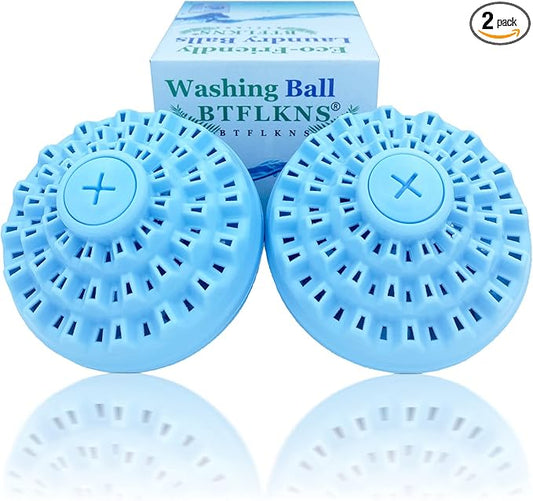 Eco-Friendly Laundry Balls Set, With Ceramic Balls 150g & Storage Bag (Blue)