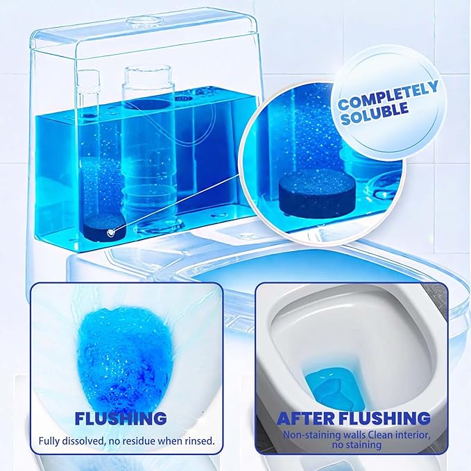 Toilet Bowl Cleaner, Toilet Bowl Cleaner Tablets 20 Pack - Long-Lasting Automatic Toilet Bowl Cleaning, Toilet Tank Cleaner Tablets for Bathroom