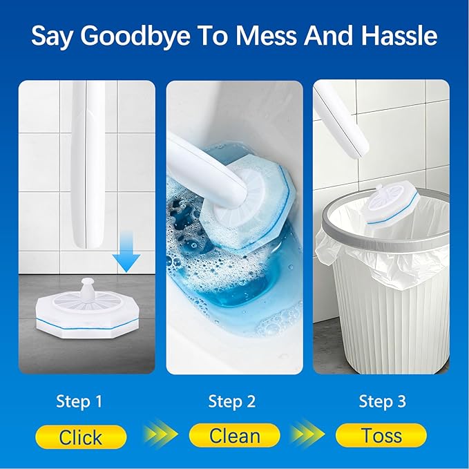 36 Count Toilet Wand Refills Compatible with Clorox Toilet Wand, Disposable Toilet Brush Heads, 5X Cleaning Power, Tear-Resistant, Fresh Scent