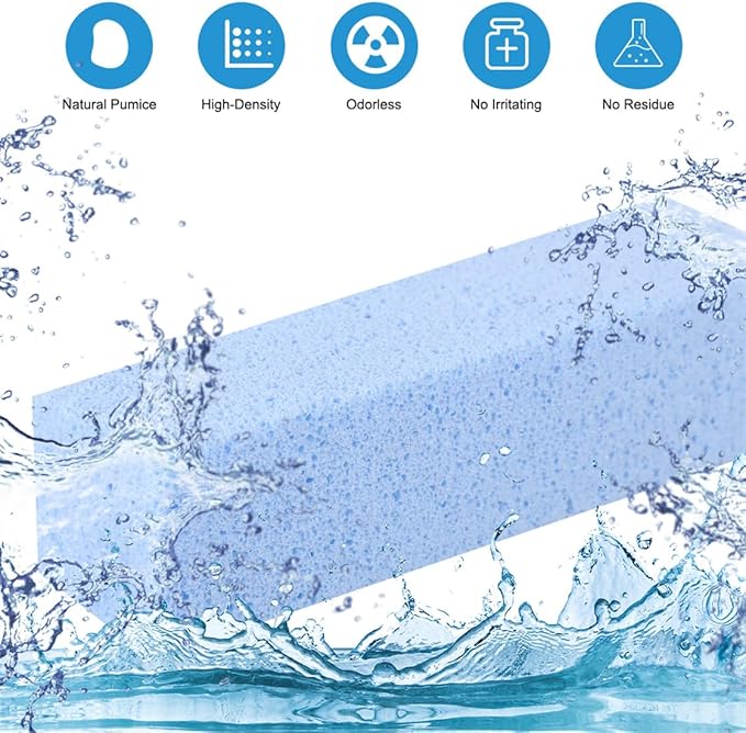 Pumice Stone 6 Packs Long Handle Toilet Bowl Cleaner Eco Friendly Toilet Stain Remover Scouring Sticks for Kitchen Bath Pool Grills Cleaning