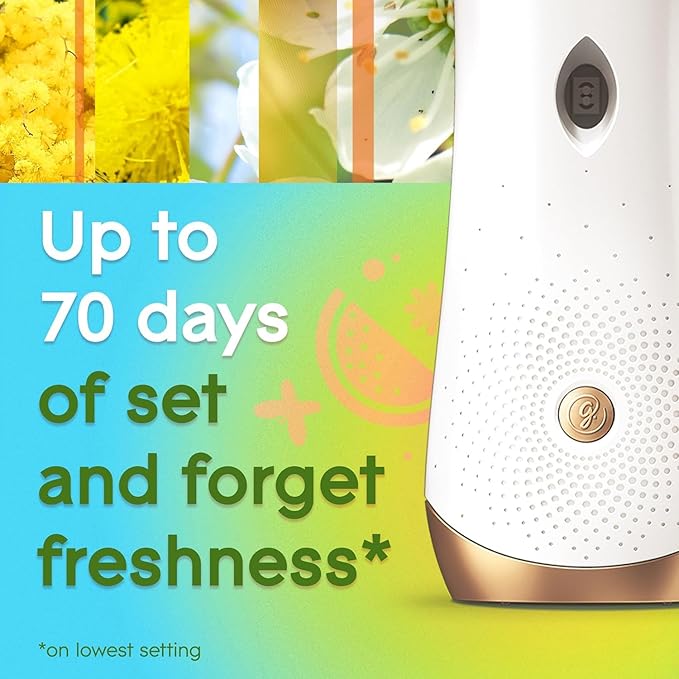 Glade Automatic Spray Refill, Radiant Bloom, Scented Air Freshener for Home and Bathroom, 6.2 Oz, 6 Pack