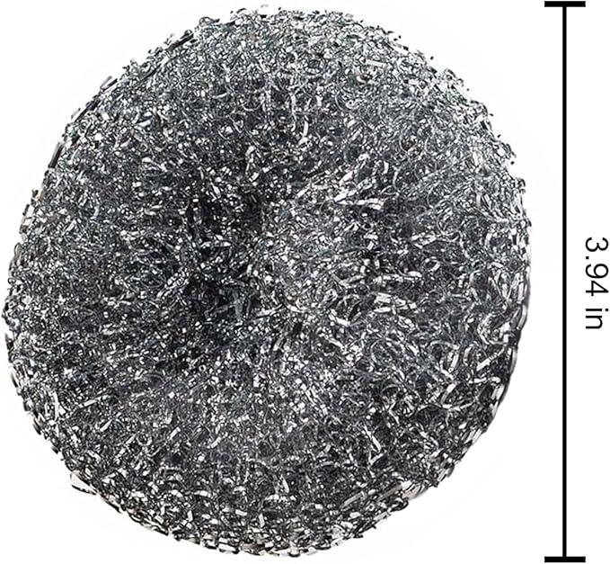 Set of 3 Stainless Steel Cleaning Fibers Mexican Brillosa Scrubber Pads Limpia Sartenes Pan Scourer Cleaners for Grills and Pots Fibra Lava Trastes en General