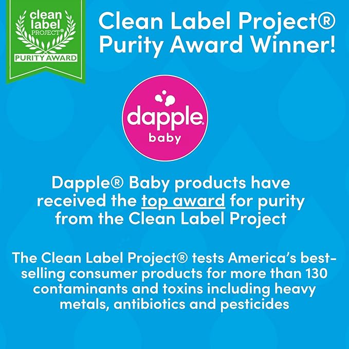 Dapple Baby Dishwasher Detergent Pods - 25 Count - Fragrance-Free, Hypoallergenic & Plant-Powered Dishwasher Pacs - Removes Milk Residue From Baby Bottles